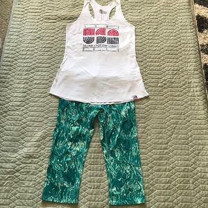 The north face 2 pieces work out fit size M